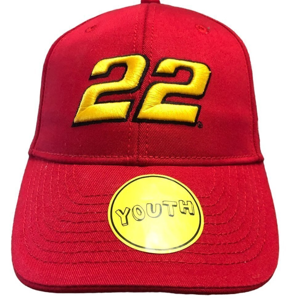 NWT Youth Size Red Nascar Hat Cap Joey Lagano #22 Team Penske Adjustable NEW